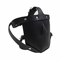 Leather Head Harness With Muzzle , Leather Face Muzzle