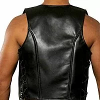 Soft Leather Gay Vest, Motorcycle leather vest, Men Leather Vest, Women Leather Vest