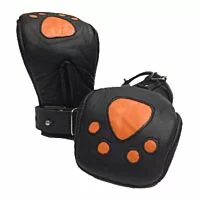 Orange Leather Mitts, Mitts For Men, Mitts For Women, Leather Mitts, Handmade Mitts, Premium BDSM Mitts